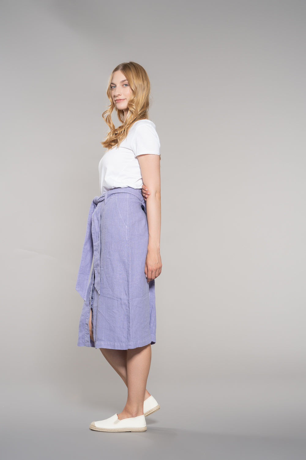 fv-Sin:ga | Midi Skirt | Pure Linen