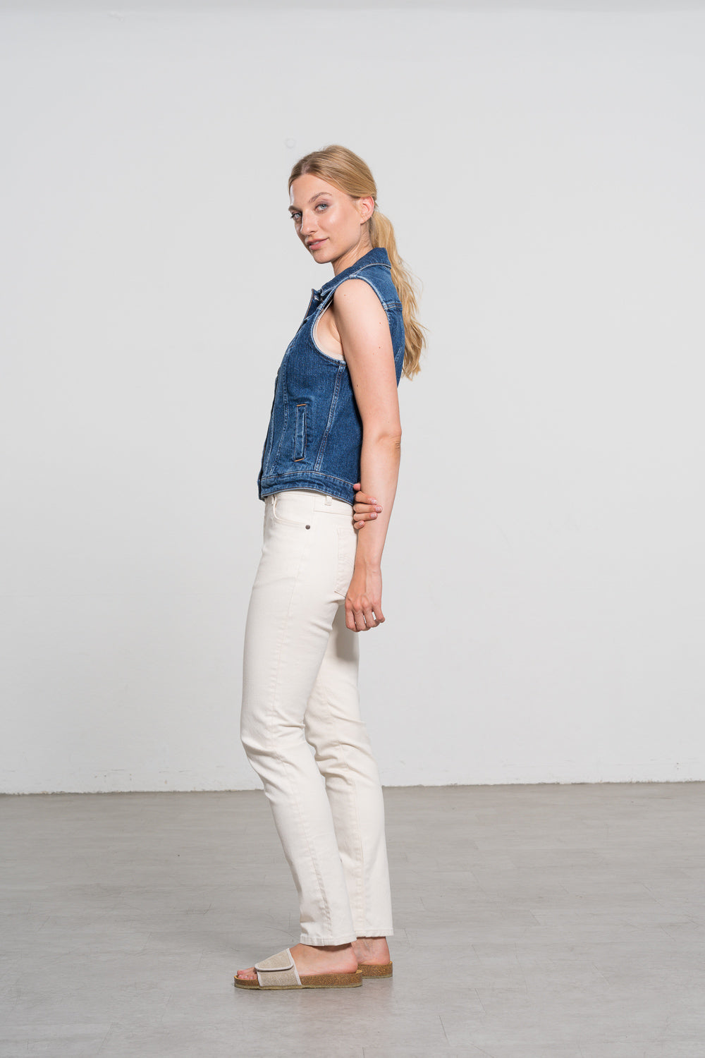 fv-Sa:na Vest | Hemp Denim
