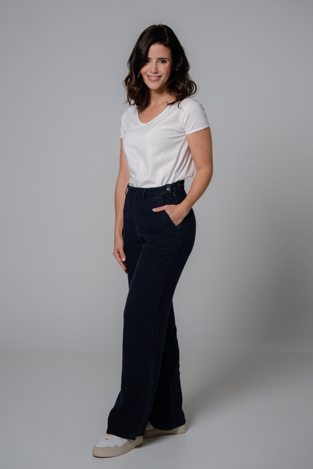 fv-Fre:ya | High Waist | Straight Relaxed | Side Zip | Linen