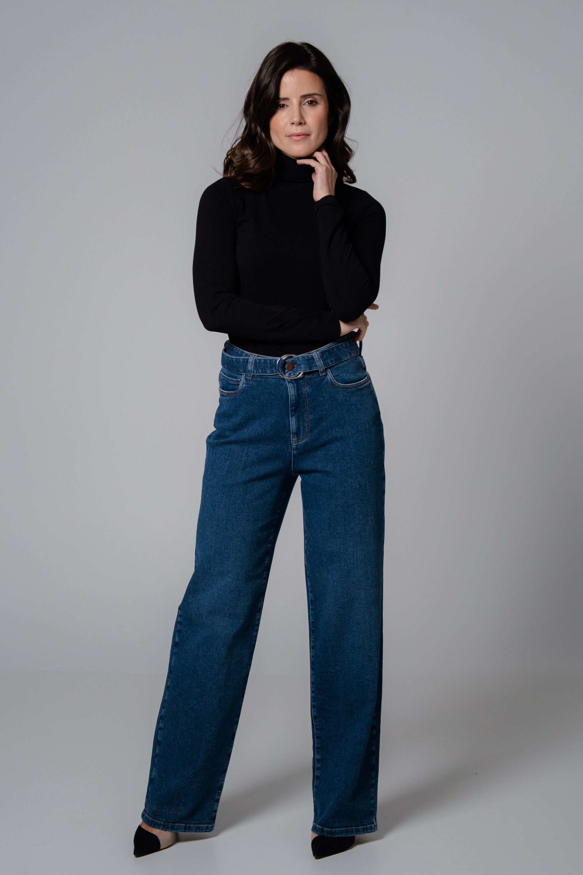 fv-Flor:ence Wide Leg | High Waist | Medium Blue