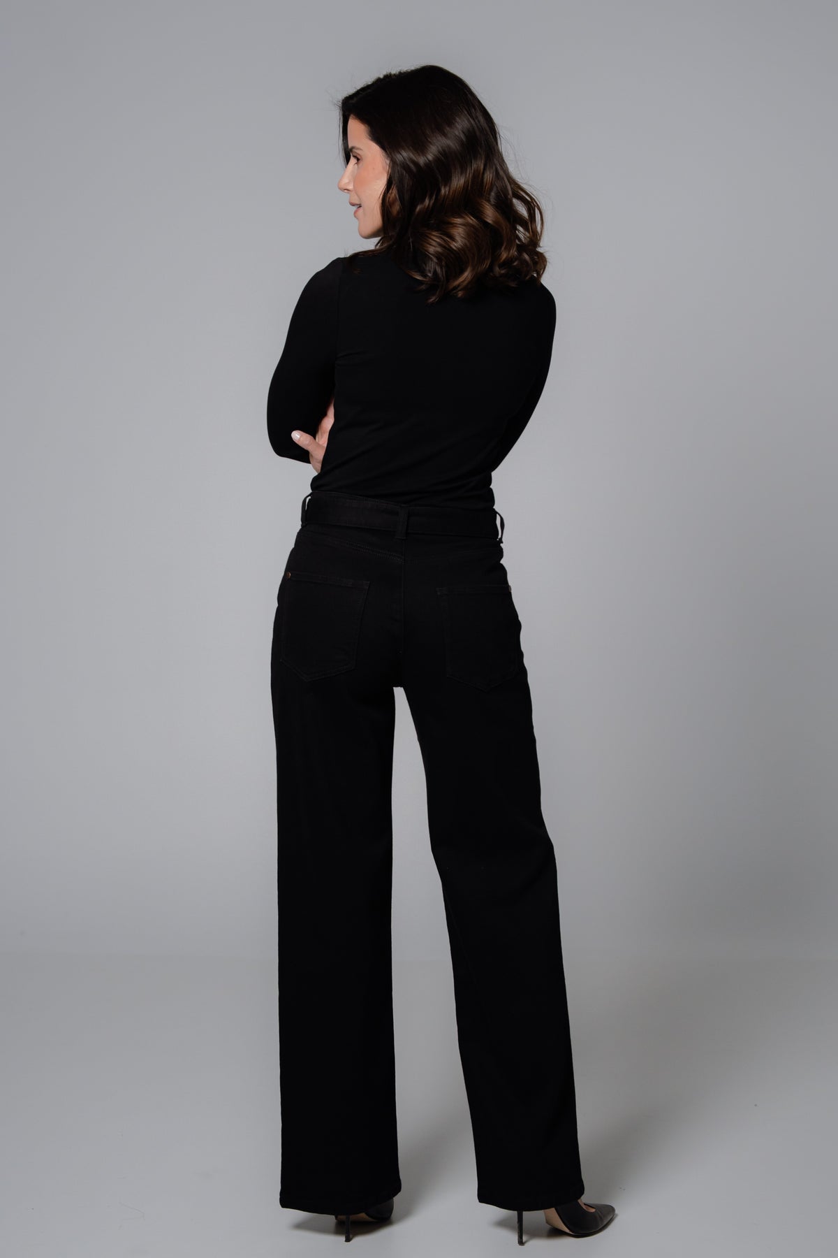 fv-Flor:ence Wide Leg | High Waist | Stay Black Denim