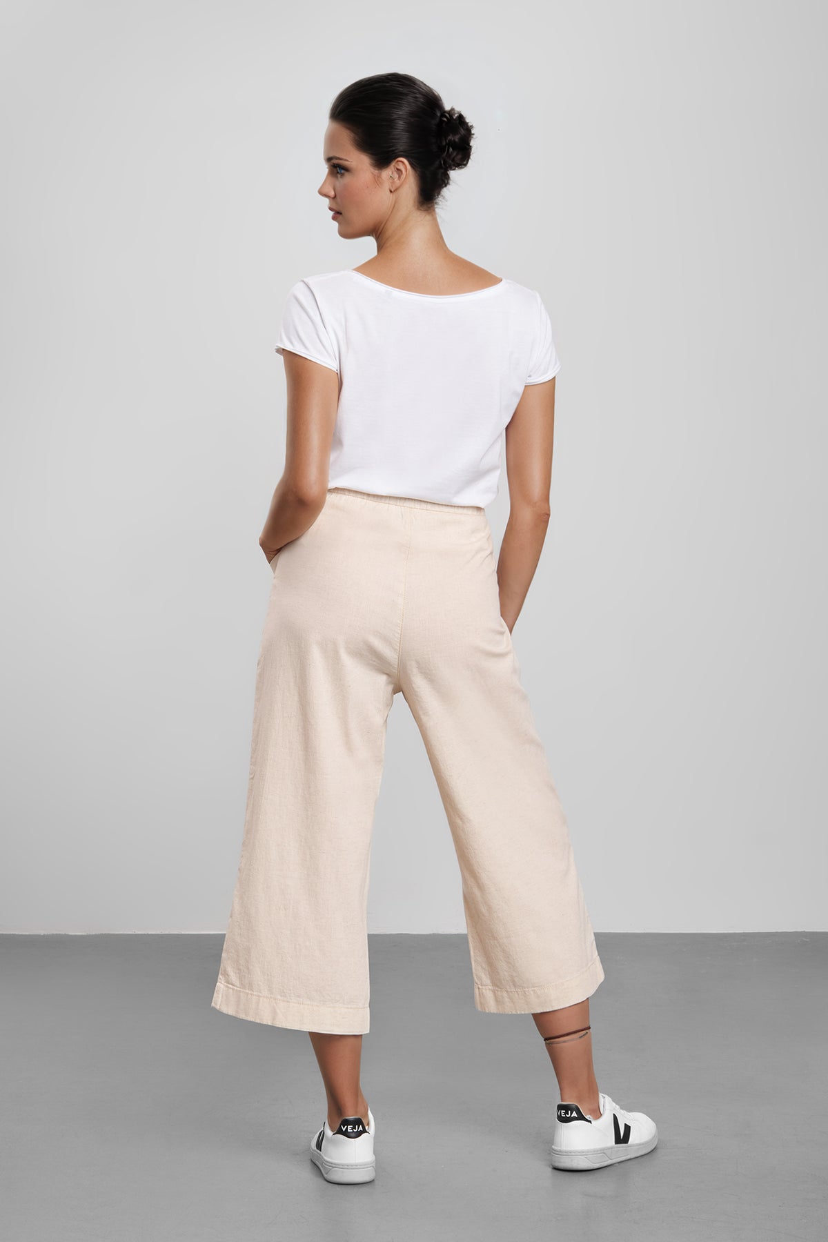 fv-Mar:tha Jogpants | Wide Leg | Cropped | Rubber Waistband | Cotton-Linen-Mix I feuervogl