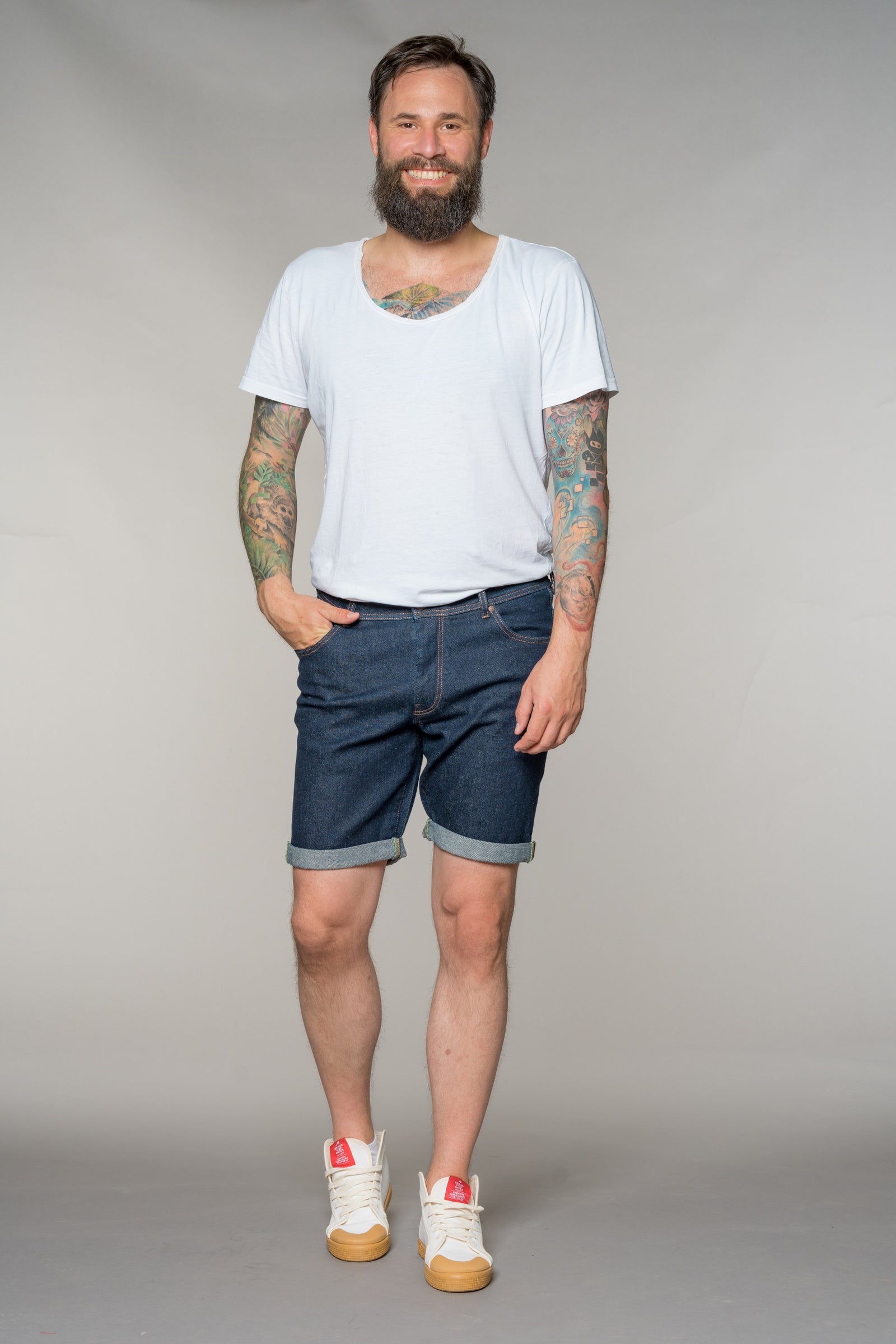 fv-Lin:us | Denim Bermuda | Hemp Denim I feuervogl