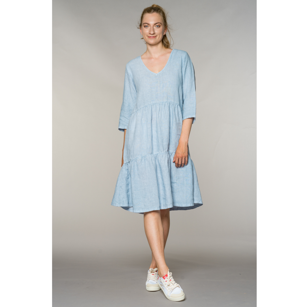 fv-Karo:lina | Midi Dress | Pure Linen I feuervogl