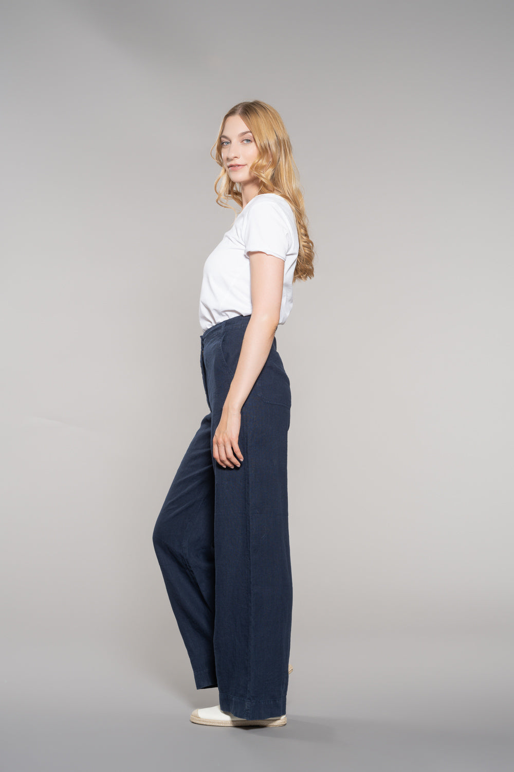 fv-Fr:051 | Wide Leg | High Waist | Pure Linen I feuervogl