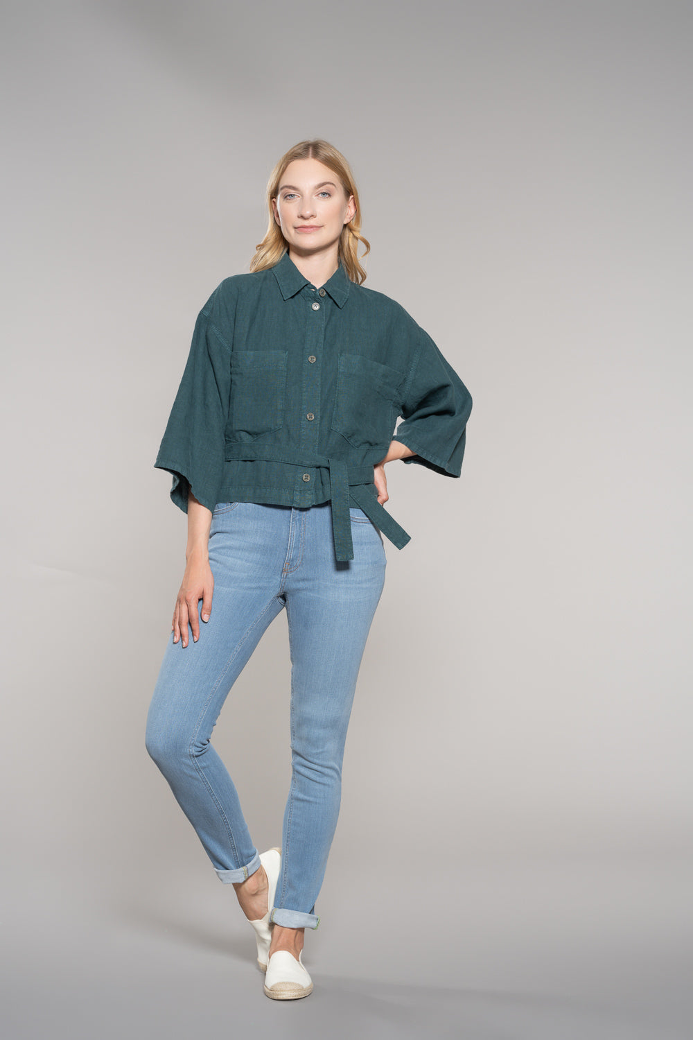 fv-Tam:ika | Oversize Jacket | Belt | Pure Linen I feuervogl