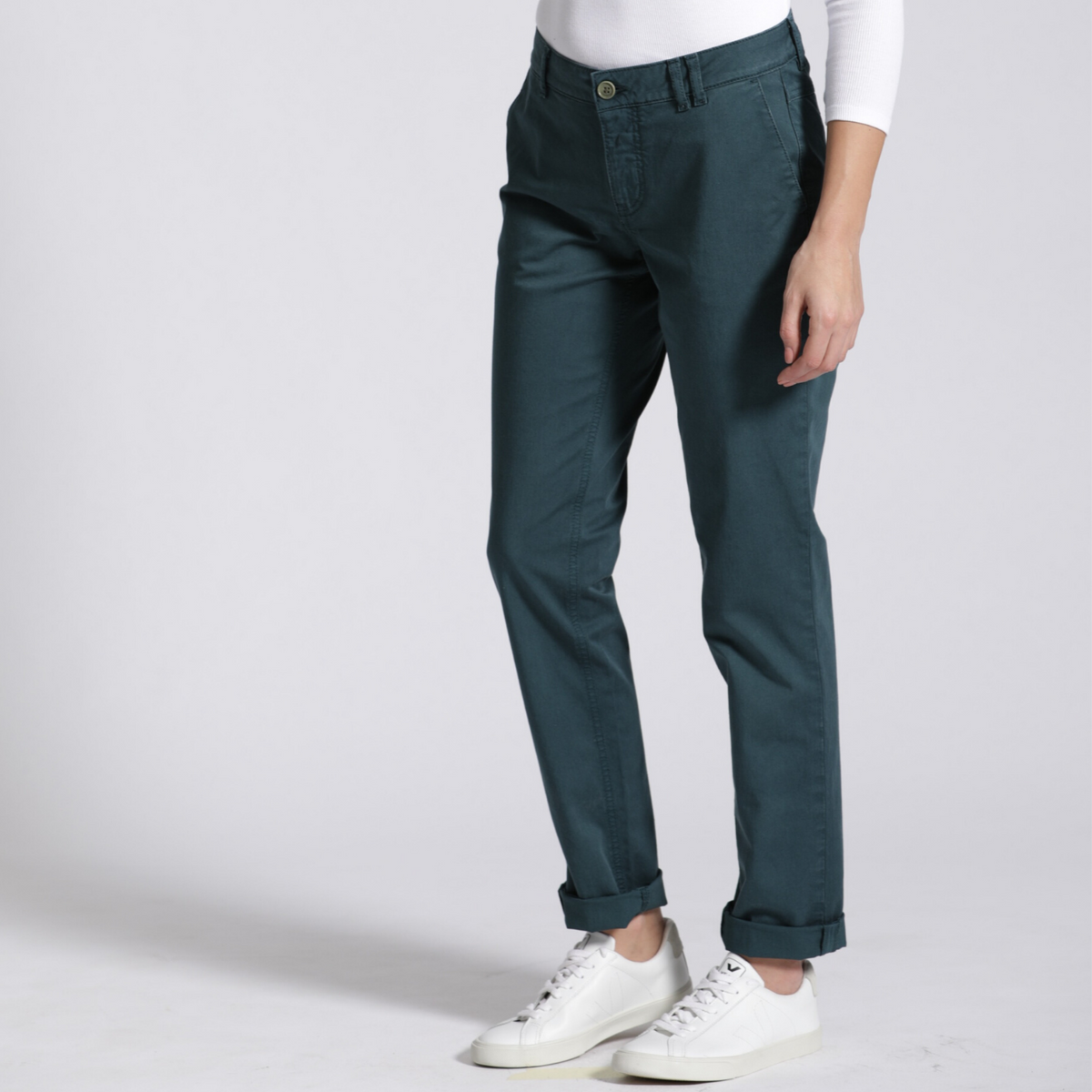 Laina Chino | Casual Fit | Emerald Green I feuervogl