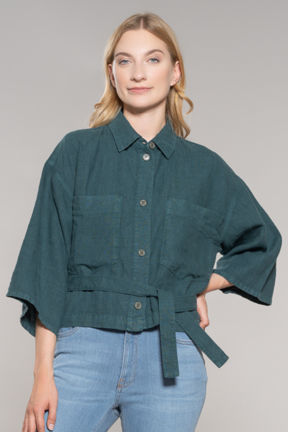 fv-Tam:ika | Oversize Jacket | Belt | Pure Linen I feuervogl